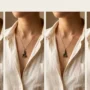 buddha-pendant-four-chain-lengths-comparison.webp Same Buddha pendant worn on 18, 20, 22 and 24 inch chains, showing where each length falls from collarbone to chest