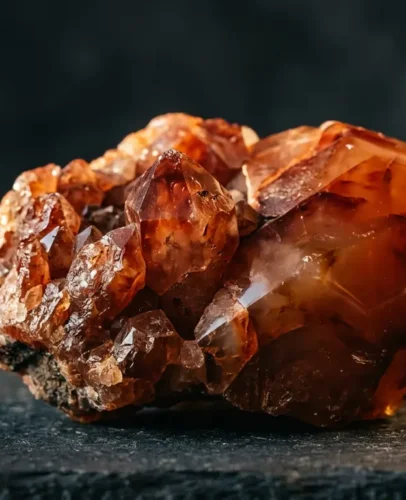 carnelian-crystal-vitality-creative-energy-hero Polished carnelian crystal cluster glowing in warm orange light, symbolizing vitality and creative energy