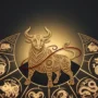 Ilustrace zvěrokruhu Zlatý vůl představující rok Fan Tai Sui 2027 a střet Tai Sui v čínské astrologii