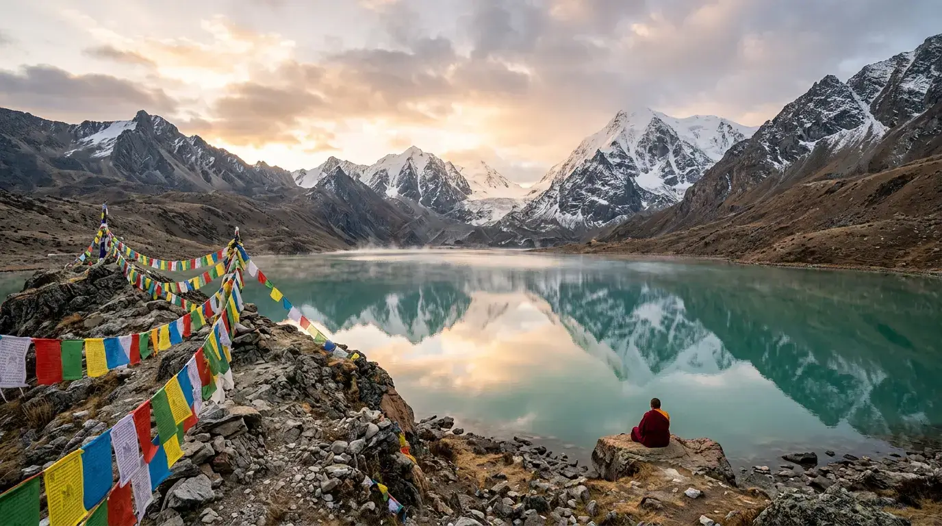 Lhamo Latso, the high-altitude oracle lake in Tibet where lamas seek visions to find a reincarnated Dalai Lama