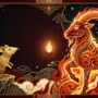 rat-2027-predictions-fire-goat-hero Golden Rat zodiac figure facing a flame-lit Fire Goat silhouette for Rat 2027 predictions